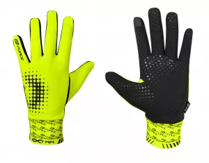 Cyklistické rukavice FORCE - yellow - jaro/podzim UNISEX