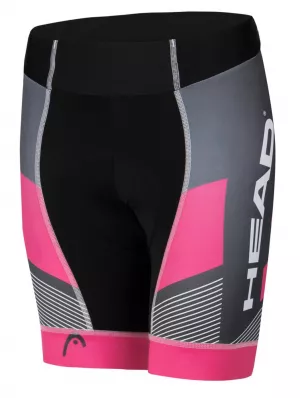 Dámské cyklistické kraťasy TEAM - grey/pink
