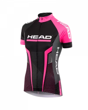 Dámský cyklistický dres TEAM - black/pink